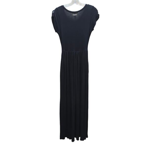 Matilda Jane Women's Night Owl A-Line Maxi Dress Short Sleeve Black Size XS - Picture 2 of 6